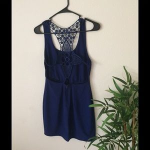 Royal blue cocktail dress